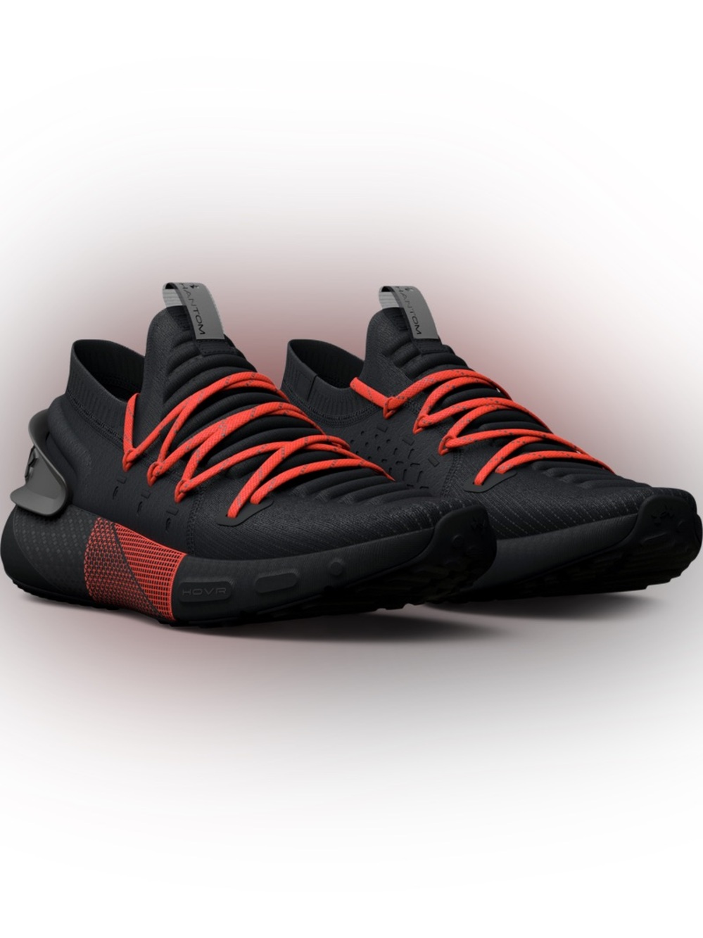 Under Armour Women's Black Sneakers with Red Accents HOVR Phantom 3 - Picture 2 of 2